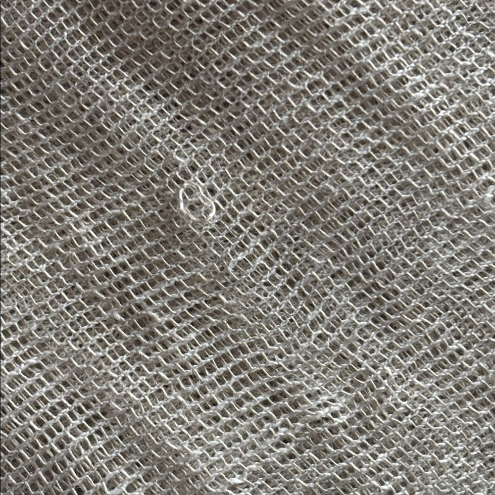 2 Eileen Fisher mesh organic linen tunic tops * tan and light blue * sz LG - Picture 12 of 13